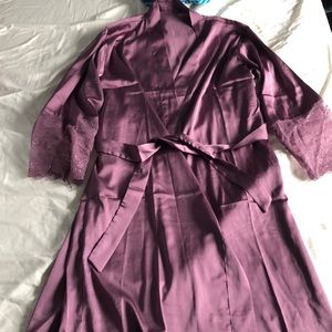 Purple bridal/bridesmaid robe